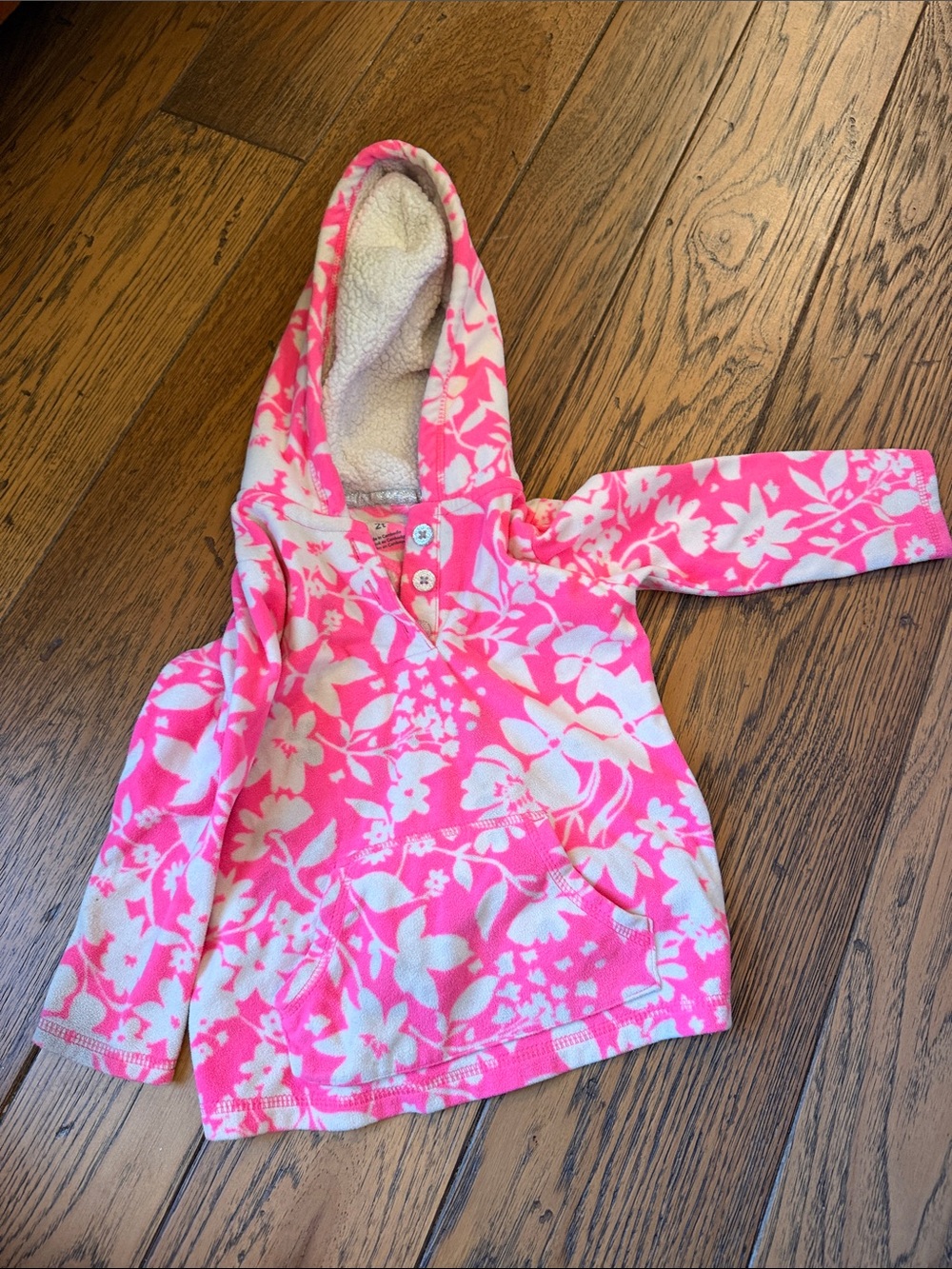 Carter's Pink and White Floral Hoodie
